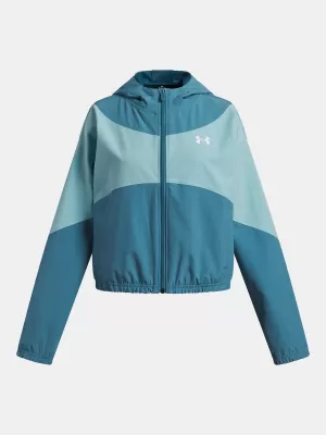 Dekliška jakna UNDER ARMOUR UA RIVAL WOVEN HD JACKET 6004181-466 MODRA