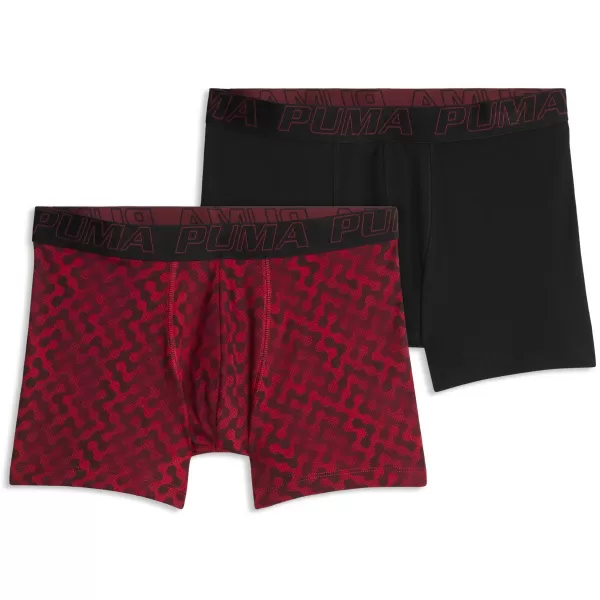  Moške boksarice PUMA MEN GRAPHICAL PRINT BOXERS 2P 94780402 RDEČA KOMBINACIJA 