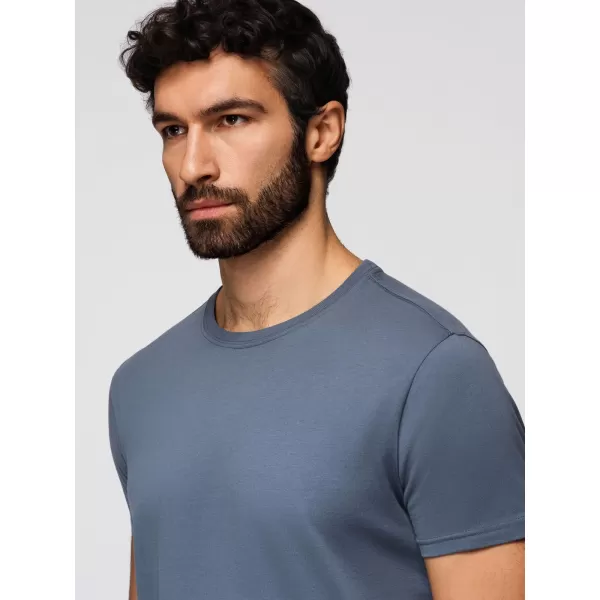  Moška majica s kratkimi rokavi OMBRE OM-TSBS-0268 BEL/GRAFIT/MODER DENIM 