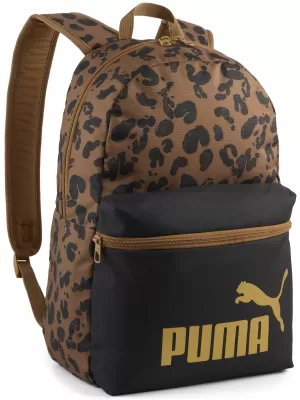 Nahrbtnik PUMA PHASE AOP BACKPACK 09116916 PUMA ČRNA/KONA RJAVA/LEOPARD AOP