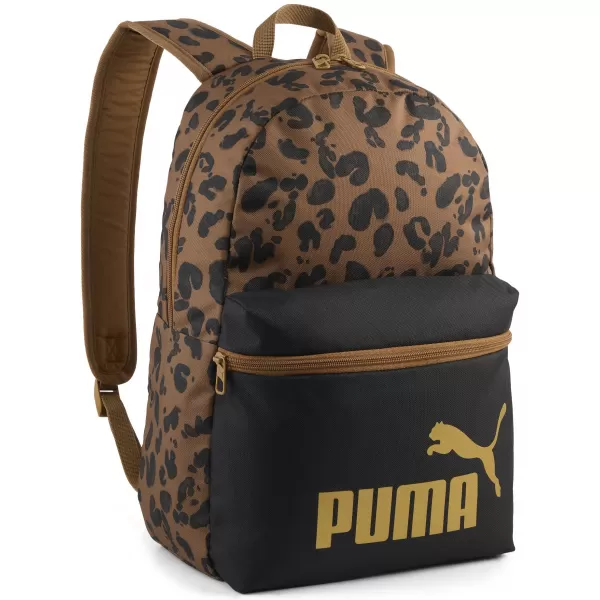  Nahrbtnik PUMA PHASE AOP BACKPACK 09116916 PUMA ČRNA/KONA RJAVA/LEOPARD AOP 