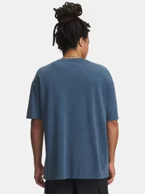 Moška majica s kratkimi rokavi UNDER ARMOUR UA M HW OS LOGO WASH SS 1389147-498 MODRA