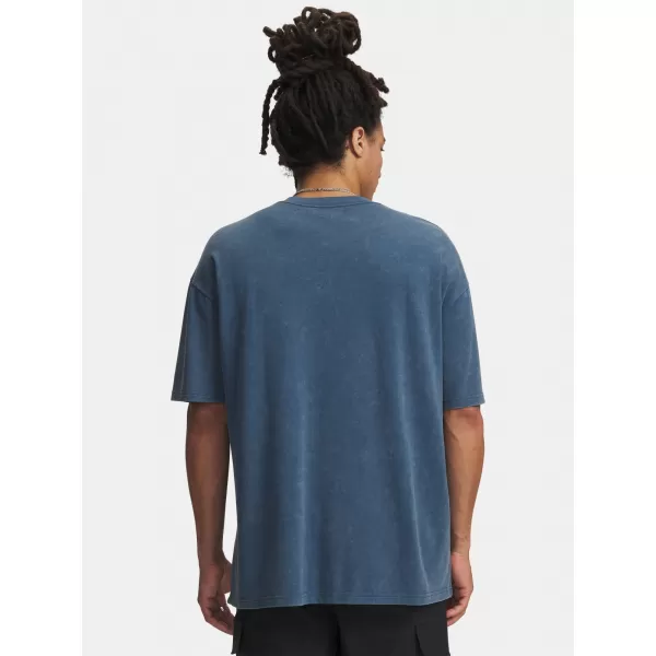  Moška majica s kratkimi rokavi UNDER ARMOUR UA M HW OS LOGO WASH SS 1389147-498 MODRA 