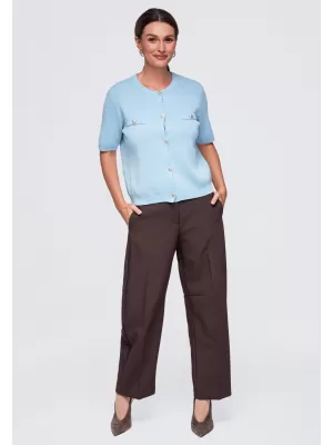 Ženska bluza OMBRE OW-TS-E0084 MODRA
