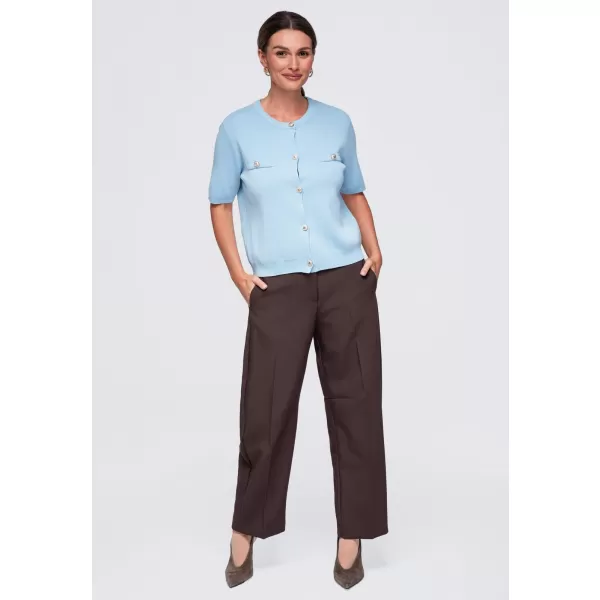  Ženska bluza OMBRE OW-TS-E0084 MODRA 