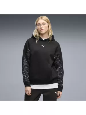 Ženski pulover PUMA SPORT ANIMAL STANDARD HOODIE FL 69400701 ČRNA PUMA