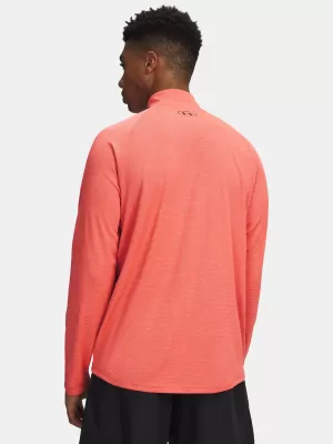 Moška majica s kratkimi rokavi UNDER ARMOUR TECH TEXTURED 1/2 ZIP 1382797-690 RDEČA
