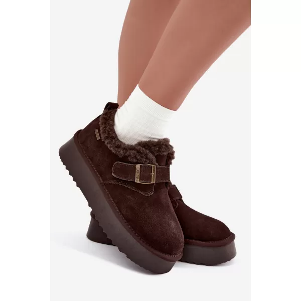  Ženski snežaki BIG STAR SHOES UU274319 RJAVA/BEŽ 