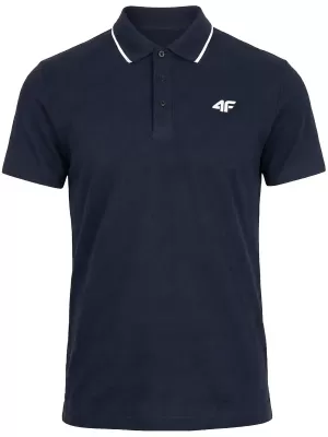 Moška majica s kratkimi rokavi z ovratnikom 4F WMM00TPTSM0773 NAVADE