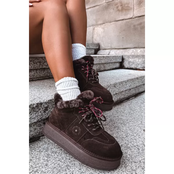  Ženski snežaki BIG STAR SHOES UU274312 ČOKOLADA 
