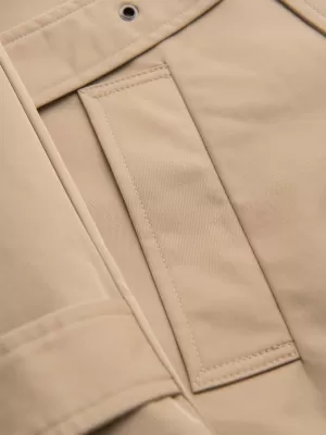 Moški plašč OMBRE OM-COLC-0146 BEŽ