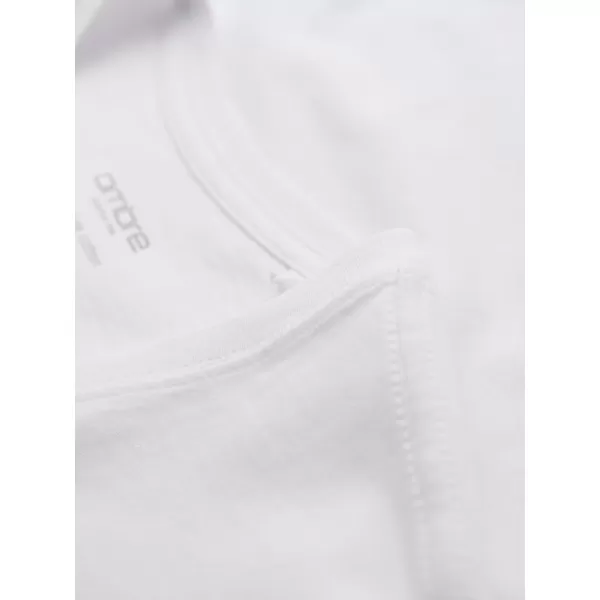  Moška majica s kratkimi rokavi OMBRE OM-TSBS-0281 BELA/PEŠČENA/MORNARSKO MODRA 