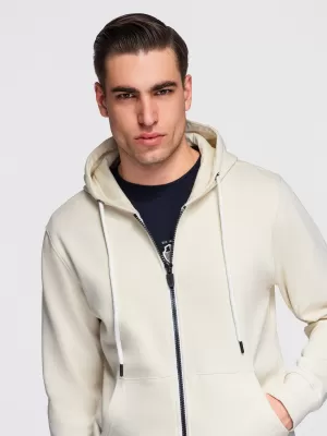 Moški pulover OMBRE OM-SSBZ-0272 KREMA