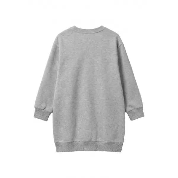  Puloverska obleka za deklico URBAN CLASSICS UCK8565-03061 HEATHER SIVA 