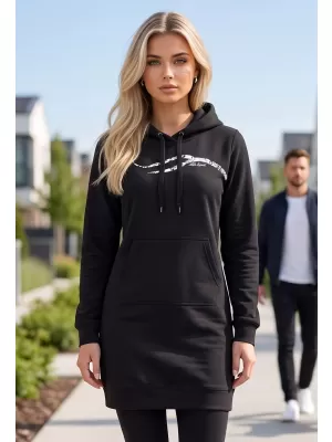 Ženski podaljšan pulover ALTISPORT ALW001419 ČRNO-BELO