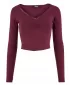 Ženska majica s kratkimi rokavi URBAN CLASSICS TB7729-01151 ČEŠNJA
