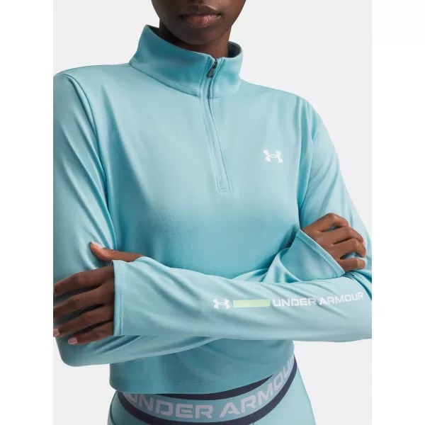  Ženska majica s kratkimi rokavi UNDER ARMOUR TECH BRANDED 1/2 ZIP 6009988-425 MODRA 