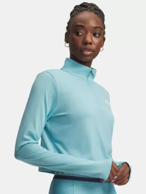 Ženska majica s kratkimi rokavi UNDER ARMOUR TECH BRANDED 1/2 ZIP 6009988-425 MODRA