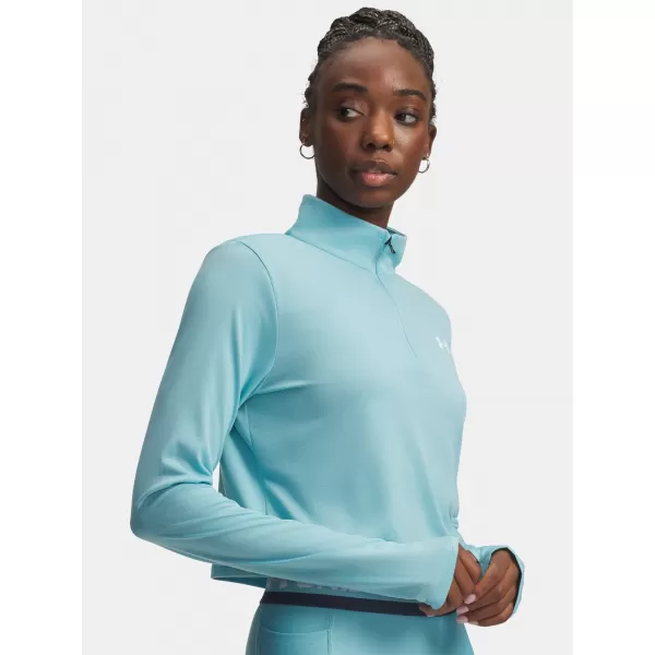  Ženska majica s kratkimi rokavi UNDER ARMOUR TECH BRANDED 1/2 ZIP 6009988-425 MODRA 