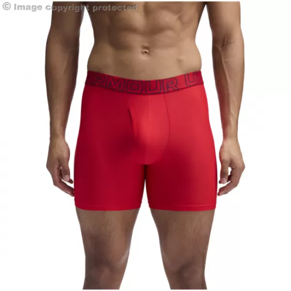  Moške boksarice UNDER ARMOUR UA PERFORMANCE TECH MESH - SOLID 6 -3PK 1383884-600 RDEČA 