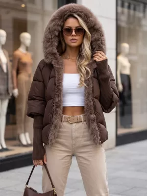 Ženska jakna DSTREET TY5989 RJAVA