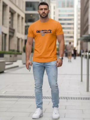 Moška majica s kratkimi rokavi DSTREET NX5017R-OR ORANŽNA