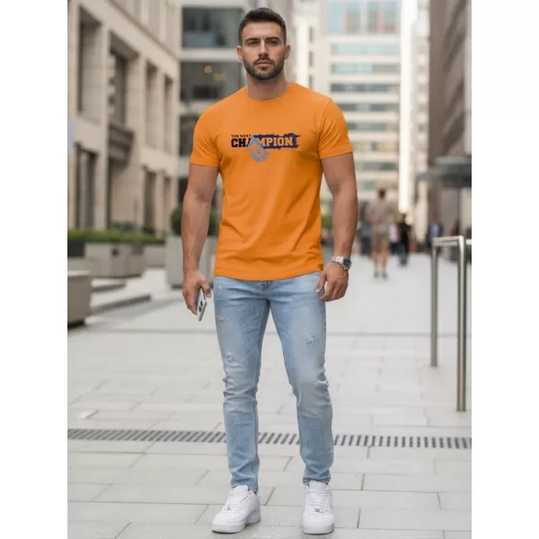  Moška majica s kratkimi rokavi DSTREET NX5017R-OR ORANŽNA 