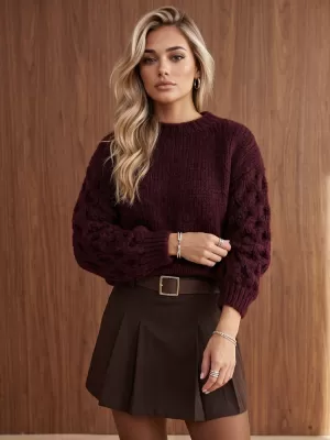 Ženski pulover DSTREET MY2673 VIJOLIČNA