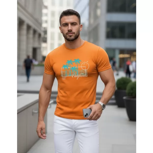 Moška majica s kratkimi rokavi DSTREET NX5020R ORANŽNA 