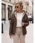 Ženska jakna DSTREET TY5883 RJAVA