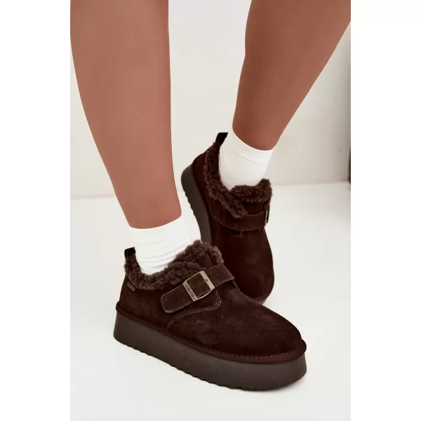  Ženski snežaki BIG STAR SHOES UU274319 RJAVA/BEŽ 