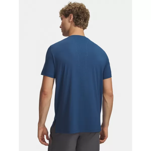  Moška majica s kratkimi rokavi UNDER ARMOUR VELOCITI PRO SHORTSLEEVE 6009506-498 MODRA 