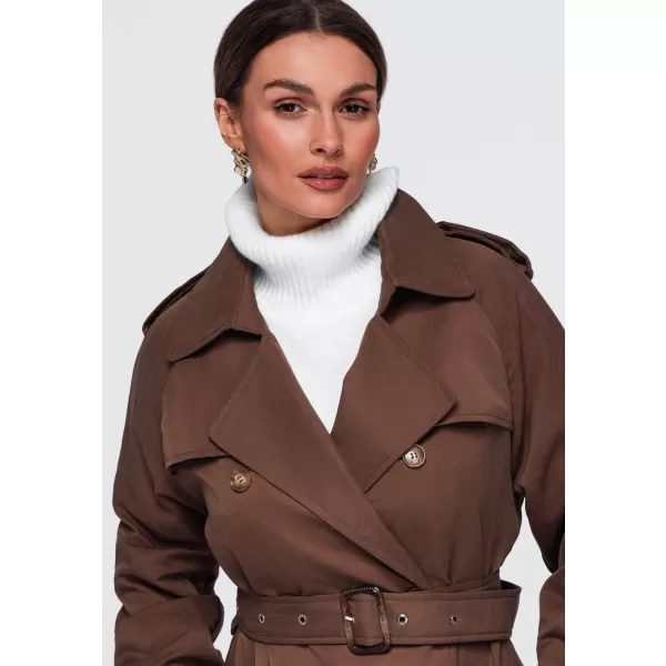  Ženski plašč OMBRE OW-COLC-0121 RJAVA 