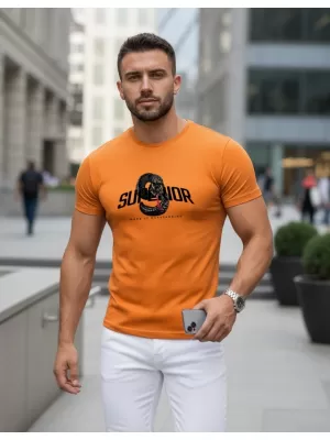 Moška majica s kratkimi rokavi DSTREET NX5019R-OR ORANŽNA