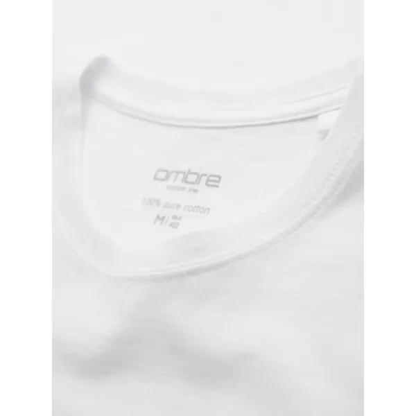 Moška majica s kratkimi rokavi OMBRE OM-TSBS-0268 ČRNO/BELO/MODRO 