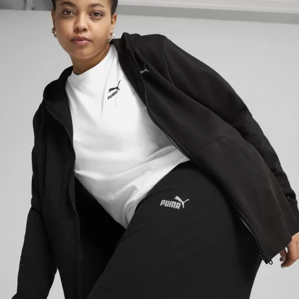  Ženske pajkice PUMA ESS SMALL NO. 1 LOGO HIGH-WAIST STRAIGHT 68242801 ČRNA PUMA 