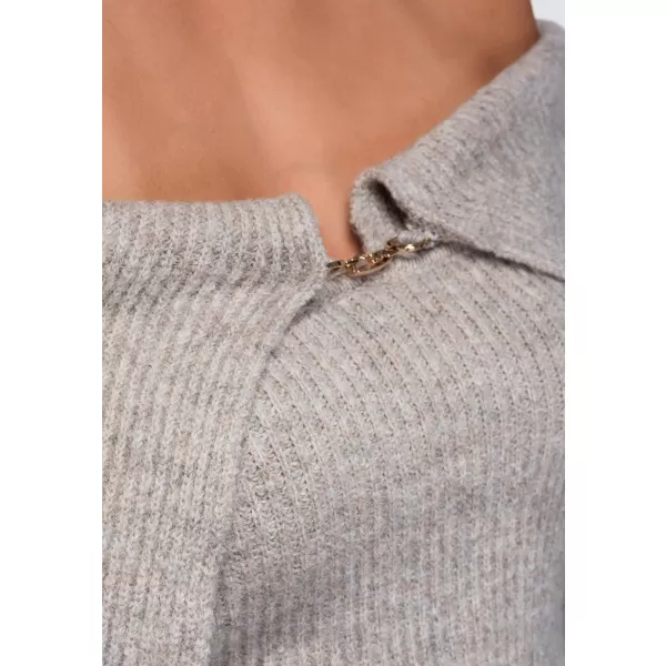  Ženski pulover OMBRE OW-SW-E0011 TAUPE 