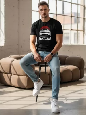 Moška majica s kratkimi rokavi DSTREET NX046R ČRNA