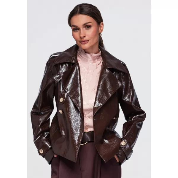  Ženska jakna OMBRE OW-JAFL-0144 RJAVA 