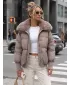 Ženska jakna DSTREET TY5820 RJAVA