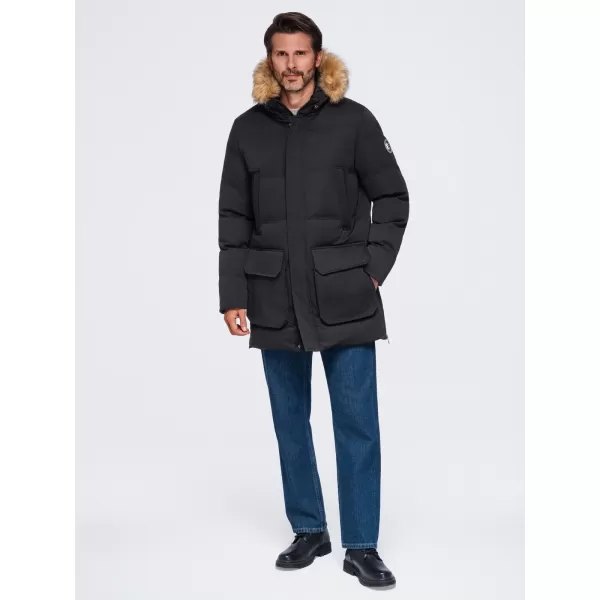  Moška parka OMBRE OM-JALJ-0310 ČRNA 