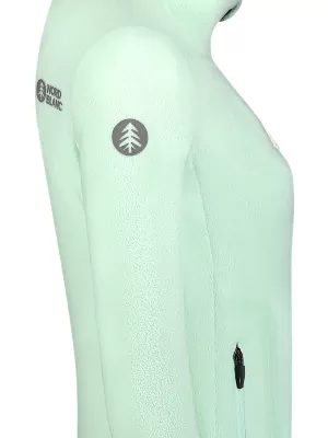 Lahek ženski pulover iz flisa NORDBLANC MAPLE NBSFL8374 MINT ZELENA