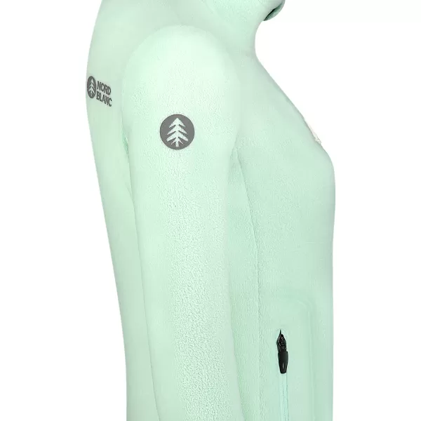  Lahek ženski pulover iz flisa NORDBLANC MAPLE NBSFL8374 MINT ZELENA 