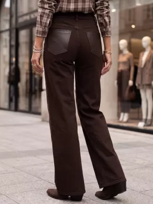 Ženske hlače DSTREET UY3136 RJAVA