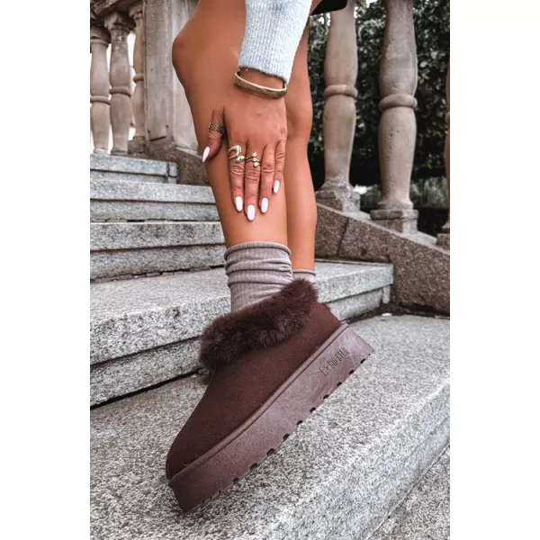  Ženski snežaki BIG STAR SHOES UU274203 RJAVE/BEŽ SENCE 