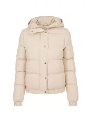 Ženska prešita jakna URBAN CLASSICS TB8714-02903 BELI PESEK