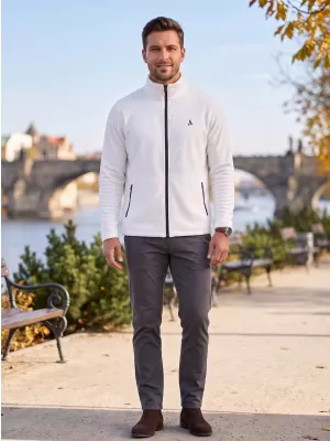 Moški pulover iz flisa ALTISPORT ALM002852 BELA