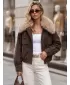 Ženska jakna DSTREET TY5694 RJAVA