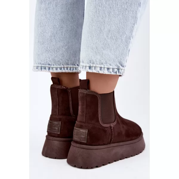  Ženski čevlji BIG STAR SHOES UU274174 RJAVE/BEŽ SENCE 