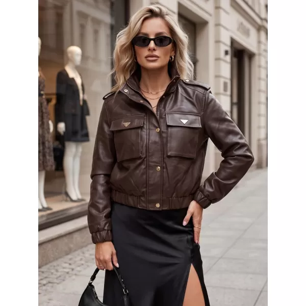  Ženska jakna DSTREET TY5872 RJAVA 